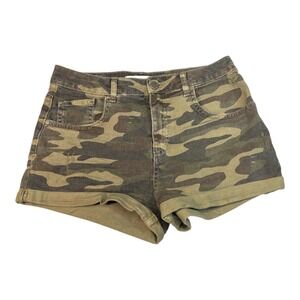 Zara Women's High Rise Camo Shorts‎ Size 4 Cargo Utility Casual Summer